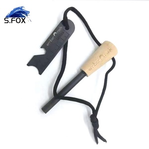 Kit de Ferrocerium Rob de pedernal con mango de madera, caza al aire libre, herramientas multifuncionales de supervivencia - Product Image 1