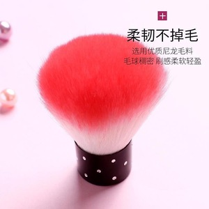 Brosse à poussière pour ongles, élimine la poussière et les peluches des ongles, brosse de maquillage en forme de champignon, brosse de nettoyage, poils doux, outil à manche court - Product Image 1