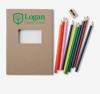 Ensemble de crayons publicitaires personnalisés avec logo, bloc-notes à feuilles amovibles, vente en gros promotionnelle