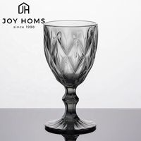 Coupe à vin vintage en verre couleur unie, fabriquée à la machine, gobelet personnalisé gaufré, verrerie rétro européenne, pour mariage et fête