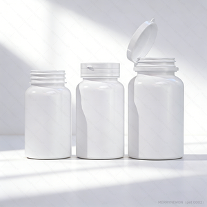 Precio de Fábrica, Botellas de Plástico PET Vacías Blancas de 80ml, 100ml, 120ml con Tapa, para Vitaminas, Píldoras y Cápsulas, con Logotipo Personalizado - Product Image 5