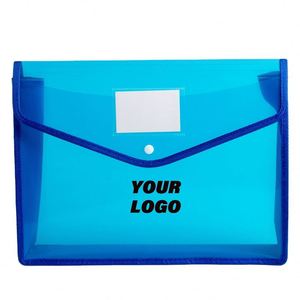 Good Quality A4 Snap Closure and Pocket <b>Folder</b> Waterproof Transparent Envelope Expanding <b>Plastic</b> File <b>Folders</b> - Product Image 1