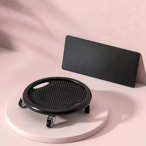 Pink Core Sliding Disc Set with 4 Wheels and Black Gliders <b>for</b> Yoga <b>Pilates</b> Exercise - Product Image 4