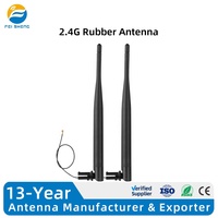 Antenne double bande 2,4 GHz 5,8 GHz en caoutchouc 5dBi omnidirectionnelle pliable U.FL I P E X Pigtail pour routeur sans fil