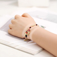Bracelet pour femme de style bohème créatif avec œil du diable, éléphant de dessin animé, style de vacances amusant, nouveau, transfrontalier européen et américain