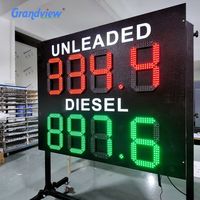 Letrero LED para Precios de Gasolina, Pantalla Electrónica de 7 Segmentos, Tablero de Visualización Personalizado para Exteriores, Fabricante de Pantallas para Precios de Gasolineras