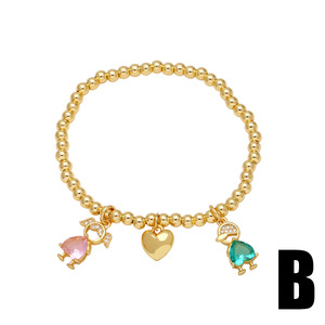 Takı altın kaplama sınır ötesi kolye bilezik seti erkek kızların kalp şeklinde zirkon bilezik hıristiyan alaşım <span class=keywords><strong>AliExpress</strong></span>
