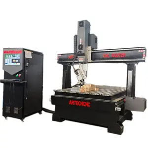 Nova máquina cnc 1325 balanço cabeça preto cnc máquina-ferramenta 4 eixos multi função máquina de gravura