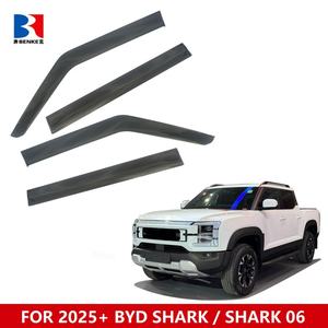 Déflecteurs de vent pour vitres latérales de voiture, pare-pluie, visières de ventilation à coller avec ruban adhésif PC 3M, accessoires extérieurs SHARK 06 2024 2025 BYD - Product Image 2
