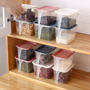 Plastic Storage Bins Fridge Desk Organizer Refrigerator Storage Box Food Storage Containers With Lid For Kitchen