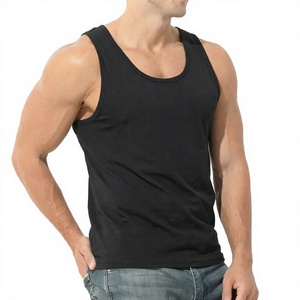 Yellow Ribbed Men Tank Top <b>Sleeveless</b> Cotton Knit Vest Casual Summer Layering <b>Shirt</b> - Product Image 3