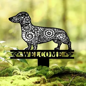 Tuin Decor Teckels Tuin Kunst Hond Tuin Logo Teckels Valentijn Geschenken Buiten Tuin Decor