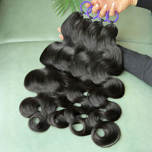 Extensiones de Cabello Ondulado de 24 Pulgadas para Trenzas, Cabello Humano Natural Negro para Trenzado sin Nudos - Product Image 3