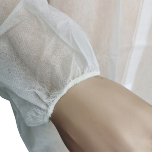 <span class=keywords><strong>Blouse</strong></span> de laboratoire blanche jetable en polypropylène (SPP) à manches longues avec poignets élastiques, tablier de <span class=keywords><strong>visiteur</strong></span> industriel - Product Image 3