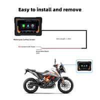 Navigation universelle à écran tactile GPS pour moto 5 ''IPS avec CarPlay Android Auto Bluetooth TPMS IP67 étanche