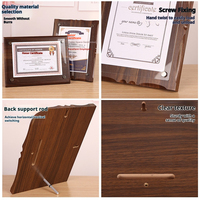 Cadre d'affichage en bois acrylique noyer fait à la main A3 A4 A5 porte-certificat récompenses support Photo détachable créatif pour table
