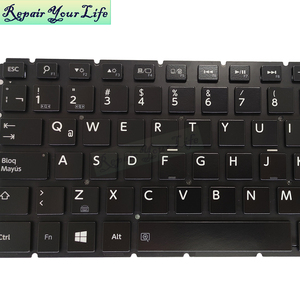 LA Latin Clavier D'ordinateur Portable Rétro-Éclairé pour Toshiba <span class=keywords><strong>Satellite</strong></span> L50-<span class=keywords><strong>B</strong></span> <span class=keywords><strong>L50D</strong></span>-<span class=keywords><strong>B</strong></span> P55W-<span class=keywords><strong>B</strong></span> S50-<span class=keywords><strong>B</strong></span> P55W-B5224 P55W-B5318 L50-C AEBLYG00110 Noir - Product Image 4