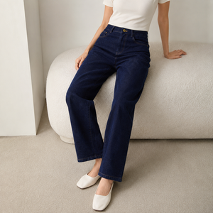 <span class=keywords><strong>Pantaloni</strong></span> da <span class=keywords><strong>donna</strong></span> in finto denim spesso in <span class=keywords><strong>velluto</strong></span> a <span class=keywords><strong>coste</strong></span> tinta unita, a gamba dritta, vita media, in cotone e poliestere, con cerniera, casual, autunno inverno - Product Image 2