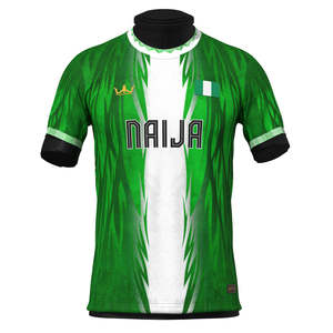 Custom 2024 High-Quality Print logo Name Number Design Nigeria National Club Football Jersey Soccer Wear - Product Image 4