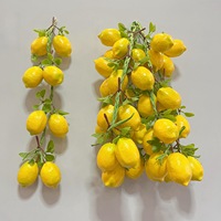 Décoration de restaurant en gros de qualité supérieure : Guirlande de fruits artificiels, modèle de citron suspendu, accessoire de simulation