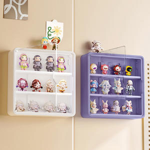 <span class=keywords><strong>Boîte</strong></span> de rangement murale multifonctionnelle moderne <span class=keywords><strong>en</strong></span> <span class=keywords><strong>plastique</strong></span> carré anti-poussière pour figurines, installation sans perçage, <span class=keywords><strong>avec</strong></span> <span class=keywords><strong>couvercle</strong></span> - Product Image 4