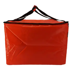 Großer Tragbarer Rucksack mit Isoliertem Fach für Thermische Lebensmittellieferungen, Kühl- und Wärmetasche aus Plane mit Reißverschluss und Individuellem Logo - Product Image 3