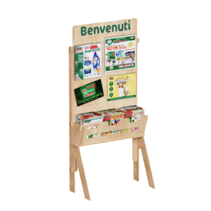 Apache Customizable Modern Plywood Wooden Magazines Display Rack for Bookstores — view 2