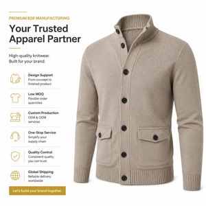 Winter Fleece Warm <strong>Men's</strong> Hooded Pullover Sweater Slim Fit Zipper Closure ODM Supply <strong>Christmas</strong> <strong>Jumper</strong> - Product Image 1