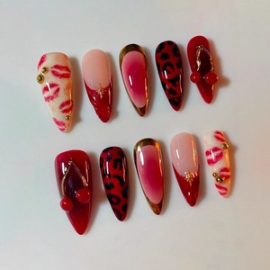 <span class=keywords><strong>Uñas</strong></span> Postizas Adhesivas al por Mayor, Diseño 3D Personalizado, Almendradas, ABS, Francesas, Reutilizables, Blancas, Rosas, con Líneas Doradas, Cobertura Completa, <span class=keywords><strong>Uñas</strong></span> a Granel - Product Image 6