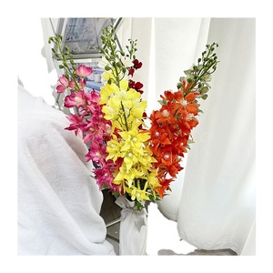 Guirlandes de fleurs artificielles Cattleya en soie, faites à la main, décoration de mariage, ornement de maison, accessoire de photographie, multicolores, longues tiges - Product Image 5