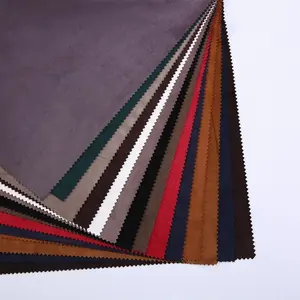 Factory Price Brown Interlock Knitted weft Suede Roll Micro Polyester Fabric Price Per Meter