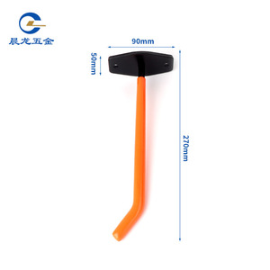 Échelle pliante murale orange robuste à très haute capacité de charge avec revêtement en caoutchouc, simplicité moderne, <span class=keywords><strong>crochet</strong></span> métallique pour pneus de garage - Product Image 4