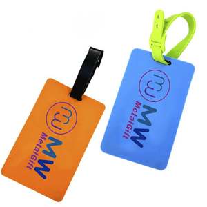 Étiquette de bagage en PVC durable et étanche avec impression par sublimation personnalisée, sangle à boucle vierge, étiquette de bagage en PVC en silicone - Product Image 1