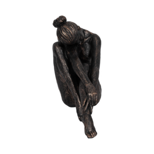 Scultura d'arte contemporanea di una ballerina che riposa, statua decorativa per soggiorno, camera da letto e bagno - Product Image 3