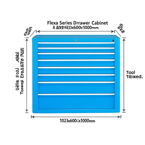 Fami Flexa Series <b>Drawer</b> Cabinet 1023x600x1000mm 8 <b>Drawers</b> <b>Tool</b> Storage Cabinet - Product Image 3
