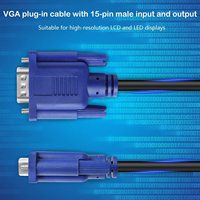 HD15 macho VGA Monitor Cable TV ordenador proyector PVC chaqueta trenza 5mm Stock disponibilidad Cine en Casa REPRODUCTOR DE DVD Audio