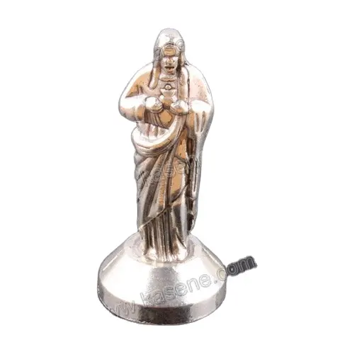 Hoge kwaliteit handgemaakte religieuze kaars metalen heilige standbeelden