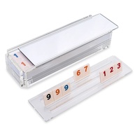 Jeu de société classique Kub Travel Game Cube en acrylique, ensemble de tuiles de Rummy de luxe