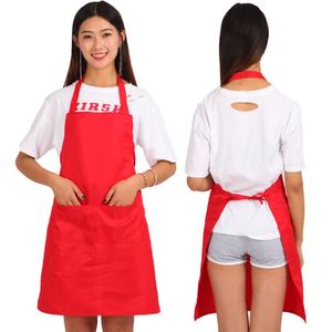 Women Plain Bib <b>Aprons</b> 2 Pockets Commercial Chef <b>Apron</b> With Custom Logo for <b>Kitchen</b> Cooking Restaurant Painting Drawing Bbq - Product Image 1