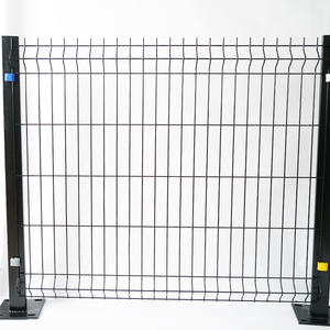 รั้วเหล็กชุบสังกะสีเคลือบด้วยผงสีดำปรับแต่งได้แผงรั้ว3D รั้วสนามพีวีซีเคลือบกลางแจ้ง - Product Image 2