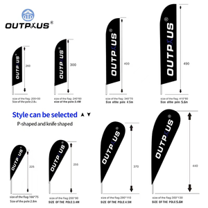 Drapeaux publicitaires en plumes, polyester de haute qualité, imperméable, durable, drapeaux d'impression pour la promotion sur la plage - Product Image 4