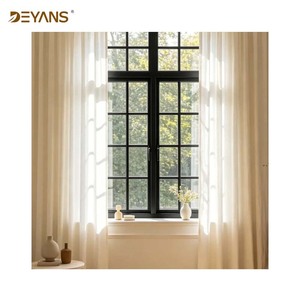 <span class=keywords><strong>Finestre</strong></span> in Alluminio Stile Francese Crittall con Design a Griglia e Parte Superiore Arcuata, Anticorrosione, Alta Resistenza al Vento per Case Tropicali del Sud-Est Asiatico - Product Image 4