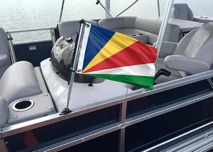 Drapeau bateau des <span class=keywords><strong>Seychelles</strong></span> double face aux couleurs vives avec 2 œillets en laiton à l'extérieur - Product Image 2
