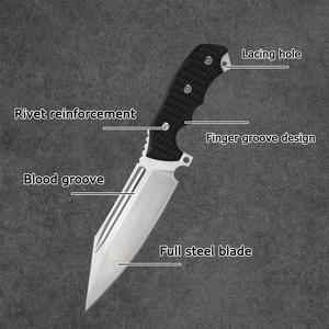 มีดพกพา Cold Edge ใบมีดสแตนเลสทรง Drop Point ด้ามจับ G10 สำหรับตั้งแคมป์และเอาตัวรอด พร้อมปลอกมีด - Product Image 3