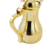 Théière marocaine en laiton personnalisable avec logo, théière arabe antique en laiton inoxydable, théière arabe avec poignée ergonomique