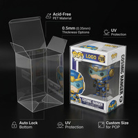 Boîte en plastique PET rigide pliable transparente pour l'emballage de figurines miniatures, boîte de présentation transparente, conteneur de rangement