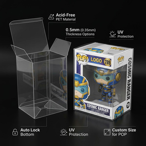 Boîte en plastique PET rigide pliable transparente pour l'emballage de figurines miniatures, boîte de présentation transparente, conteneur de rangement - Product Image 2