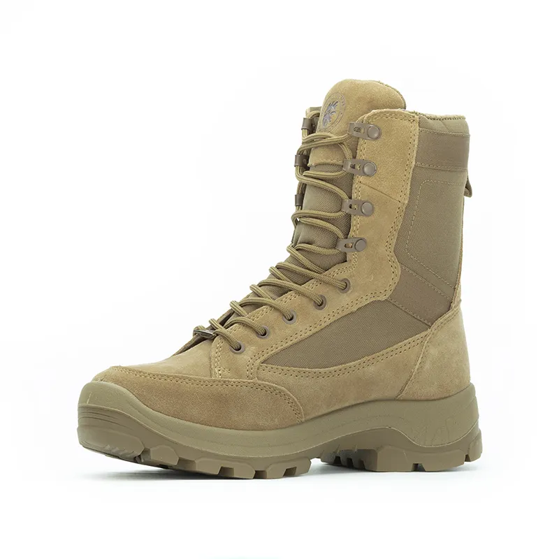 RockRooster Khaki Tactical Shoes Men Boots Anti-slip Rubber Sole Combat Boots for Sale, Government Supplier