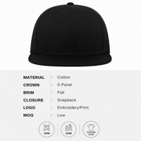 Topi Baseball 5 Panel Dua Warna dengan Logo Custom, 100% Katun, Model Snapback Terstruktur untuk Golf, Lari, dan Acara Tim