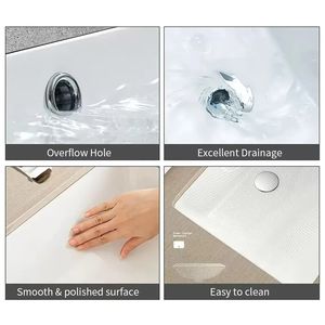 Lavabo Bajo Encimera Moderno de Cerámica Blanca Europea con Esmalte Autolimpiante y Garantía de 5 Años para Uso en Hoteles y Villas - Product Image 3